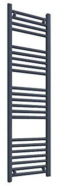 300mm(w) x 1200mm(h) Straight Anthracite Heated Towel Rail, Radiator, Warmer 1591 BTUs Bathroom Central Heating Ladder Rail