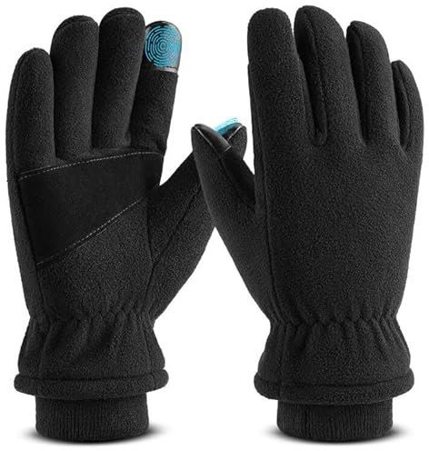 OZERO Touchscreen Winterhandschuhe Warmhandschuhe Fahrradhandschuhe Schwarze Thermohandschuhe für Herren Damen