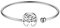 JewelryWe Schmuck Damen Armband Edelstahl Baum des Lebens Kugel Offen Armreif Charmsarmband Manschette für Frau Mädchen, Silber