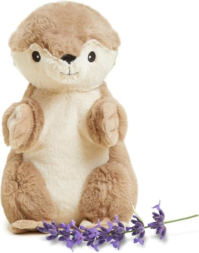 warmies Microwavable & Weighted Stuffed Animals, Otter - Heated Stuffed Animal Plushie for Warmth & Comfort - Cute Soft Plush Toys for Adults & Children (Boys, Girls, Babies & Toddlers)