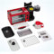 Electric 3 in 1 Breakfast Machine Multifunction Mini Drip American Coffee Maker Pizza Oven Egg Omelette Frying Pan Toaster,Red