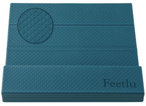 Feetlu, Faltbare Yogamatte, 6 mm und 8 mm dick, groß, leicht und einfach zu verstauen, rutschfeste, faltbare Übungsmatte für Yoga, Pilates, Heimtraining und Bodenübungen