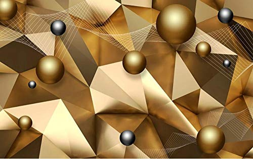 ZXCHEE Fototapete Geometrisch Golden 430x310cm Tapete Kinderzimmer Vliestapete Wohnzimmer Schlafzimmer Wandtapete Deco