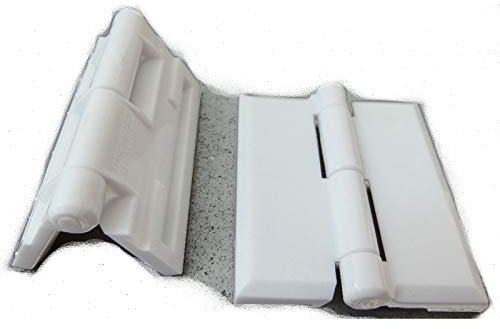 Lot de 5 charnières en plastique blanc pour piano ou porte, 4 tailles au choix