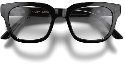 LONDON MOLE® Tricky Blaulichtfilterbrillen | Coole quadratische/rechteckige/trapezförmige Blaulichtblocker | Reduziert Augenbelastung | Für Männer, Frauen, Unisex | Federbrücken