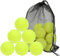 FOROREH 18 Stück Tennisbälle für Tennis & Freizeit, Tennis-Ball gelb Übungsbälle Hundespielzeugbälle mit Mesh Tragetasche für Kinder Erwachsene Übungs Haustiere Training