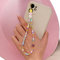 Herbests Handykette Perlen Handyanhänger, Böhmische Bunte Perlen Telefon Kette Strap Acryl Lächeln Stern Perlen Handy Lanyard Telefon Anhänger Universale Lanyard Handy Schmuck Hängen Chian für Frauen