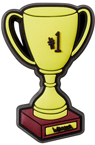 Crocs Unisex-Adult Jibbitz Shoe Charms - Sports Shoe Charm Singles, Charms for Boys and Girls, Number One Trophy, One Size