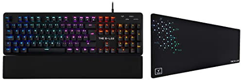 The G-Lab Clavier Gamer mécanique (Blue Switch) Keyz Carbon-E RGB (Noir) & Pad – Tapis de Souris
