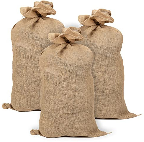 La Cordeline Lot 3 Sacs Toile de Jute 40x61 cm, 215 gr/m² 15 kg - ACJN110L-L3 Naturelle