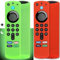 2pcs Pinowu Schutzhülle für Fernbedienung, kompatibel mit Fire TV Stick 4K Alexa Voice Remote 3rd Gen, rutschfeste Silikon-Hülle mit Umhängeband, (Grün leuchtet, Rot) (NOT for 4K 2nd 2024)