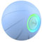 Hundeball für kleine Hunde, Katzenball mit bunter LED-Licht, Interaktives Spielzeug für Hunde/Katzen aus Naturkautschuk, selbstdrehender 360-Grad-Ball mit USB-Kabel, Ø 56mm (Blau)