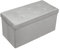 HomeHarmony® Velvet Folding Storage Bench Ottoman Footrest Seat Toy Box Storage Chest (Silver, Large)
