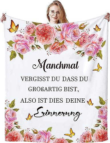 UOOYAA Geschenke für Frauen,Kuscheldecke Flauschige Personalisierte Decke Geschenke,Freundin Geschenke,Geburtstagsgeschenke für Mutter Freundin Schwester Tochter Frau Oma