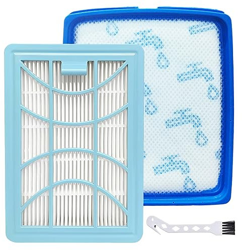 Ersatzfilter Set für Philips PowerPro Expert Bodenstaubsauger FC9729/09 FC9741/09 FC9742/09 FC9743/09 FC9744/09 FC9745/09 FC9746/09 Staubsauger Ersatzfilter für FC6042/01 FC8003/01(15X10cm,17X14cm)