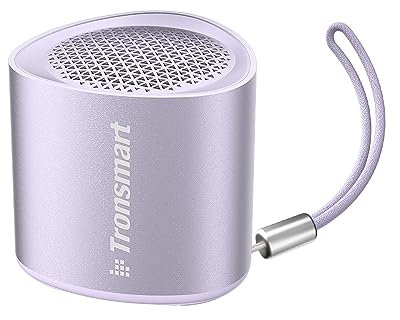 Tronsmart Nimo Mini Bluetooth Lautsprecher, IPX7 Wasserdicht Musikbox,12 Stunden Spielzeit, Stereo-Paarung, Freisprechanrufe, Klein Kabelloser Tragbare Speaker für Dusche, Outdoor Reisen, Lila