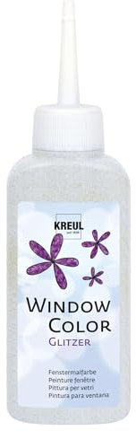 CREATIV DISCOUNT Windowcolor-Farbe 80ml, Glitzer-Silber