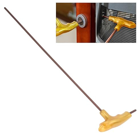Fyearfly Clé Hexagonale À Poignée en T de 4 mm, Canne À Hexagonale Clé de Fixation en Acier Allié Confortable À Barre de 400 mm, pour La Réparation D’Entretien (4mm)
