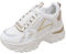Sneakers Platform Bianche e Nere Donna - Scarpe Sportive Invernali - Stivali Alti in Camoscio