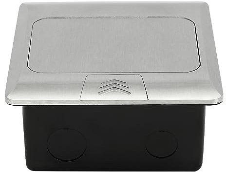 Pop Up Power Outlet Pop Up Plug Socket 2 Built-in Sockets Rectangular Floor sockets Pop-up Two Position Ground Socket for Home Office Table Desktop Restaurant Kitchen Cafe Countertop