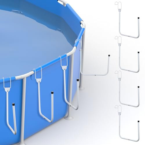 JaGely 8 Pack Solar Pool Cover Holder Pool Storage Hooks Solar Cover Hooks for Above Ground Pool Keep Solar Cover Blankets Off The Ground for Pool Cover Framed Above Ground Swimming Pool
