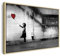 B&D XXL Bilder mit Rahmen 120x80 cm Wandbilder groß Leinwandbild XXL natürlicher Holzrahmen modern Wanddekoration Kunstdruck Wanddeko Wohnzimmer Schlafzimmer i-C-0113-b-a
