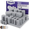 Filzada® Filzgleiter Selbstklebend Set 156 Stück (Eckig und Rund) - Grau - Profi Möbelgleiter Filz Mit Idealer Klebkraft