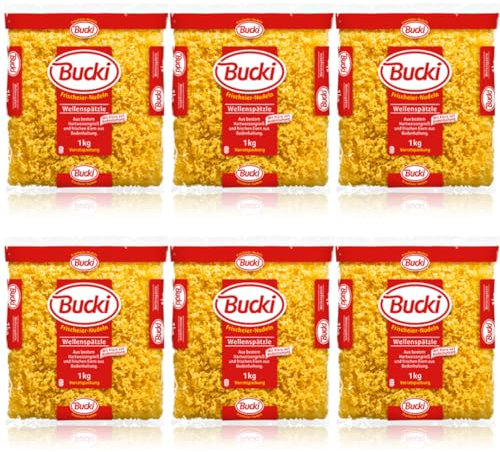 Bucki Wellenspätzle pasta nudeln 1000 gramm x 6 Stück