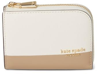 kate spade new york Devin Damen-Geldbörse aus Saffiano-Leder, Colorblocked Timeless Taupe Multi, Card Case