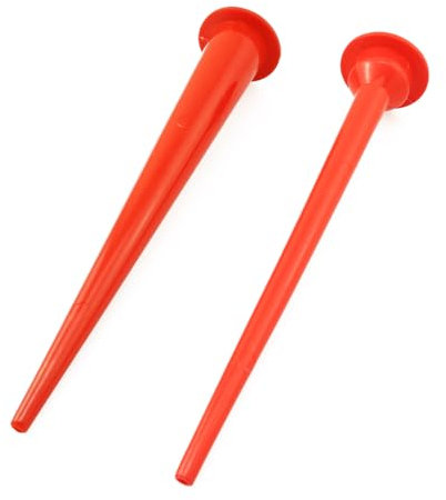 ZYAMY 2PCS Plastic Sausage Caulking Gun Nozzle Caulking Applicator Nozzle Tip Replacement Extension Glueing Magic 11.8x2.08 Inch Red For Door Window Sealing Bathroom Floor Plumber Caulking