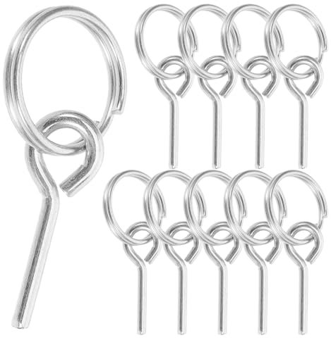 Gadpiparty 10 Stück Zeltstangenringe Zeltring-Ersatz Mit Stiften Camping-Seil-Verbindungsstift Camping-Ring Für Outdoor-Camping Wandern Angeln Reisen Zeltzubehör