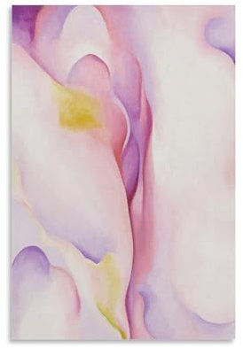 YYUEQIL Georgia O'Keeffe Gemälde auf Leinwand, Motiv: From Pink Shell 1931 by Georgia O'Keeffe, Wandkunst, dekorativ, Schlafzimmer, modern, Heimdruck, Kunstwerke ungerahmt 30 x 45 cm