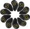 Craftsman Golf Black Classic Iron Headcover set with Gold Large No. on Both Sides Magnetic Closure