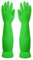 MIN-XL Guanto in gomma per lavastoviglie, impermeabile e resistente all'olio, adatto per la pulizia della cucina, lavaggio dei vestiti, pulizia della casa, lavaggio in lavastoviglie 45CM (Verde, S)
