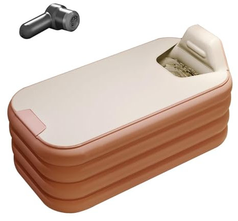 Baignoire gonflable portable pour adultes, baignoire autoportante pliable en PVC, baignoire spa pour adultes, adaptée aux voyages, camping-car(Pink,1.4m)