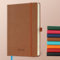 IN-LUXPRO Kalender 2025 2026 Wochenplaner,18-Monate Buchkalender (Jul.2025-Dez.2026) Monatskalender mit Ausgaben & Notizseiten A5(21.9 x 16.4 cm),mit Vegan-Leder & Notizseiten,Braun.