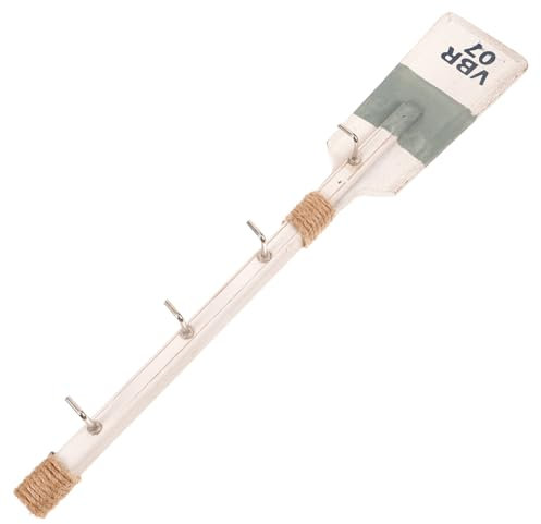 Homoyoyo Mediterraner Stil Wandhaken Aus Massivem Holz Paddel-form Dekorativer Kleiderhaken Für Strand-look Vielseitig Einsetzbar Modernen Wohnräumen Zufälliger Stil