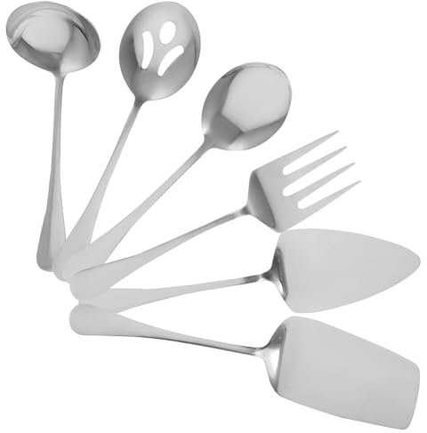 Ciieeo 1satz Edelstahl Besteckset Teilig Ergonomisches Servierbesteck Für Alltag Picknick Und Besondere Anlässe Hochwertige Löffel Und Cutter Für Elegantes Dining-erlebnis