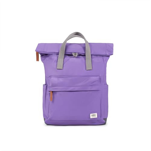 ROKA London Canfield B Medium Sustainable Nylon Backpack Fresh Purple