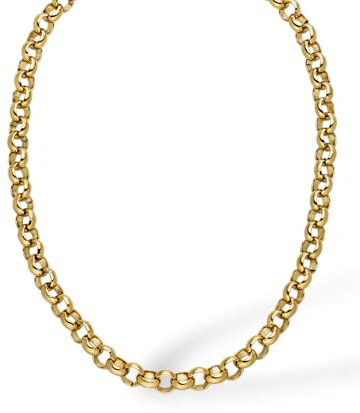 Purelei Gala Kette – Statement Halskette mit großen Kettengliedern – Edelstahl (Gold 14K vergoldet/Silber/Roségold 18K) – 45 cm klassische Gliederkette für Damen
