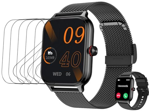 Renwox 5pcs Película hidrogel para LODIMEKE P133 1.96 | Reloj inteligente HD transparente flexible TPU película de gel protectora [sensible al tacto] Protector de Pantalla