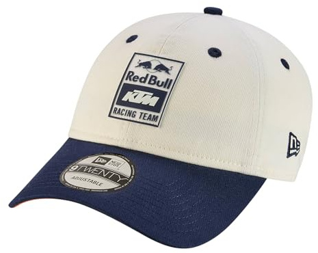 Red Bull Energy WEAR RB KTM Racing New Era Track Cap U U203 | Offizieller MotoGP Fanartikel - 100% Baumwolle - Kappe - Offwhite/Navy/Orange - Motorsport - Merchandise