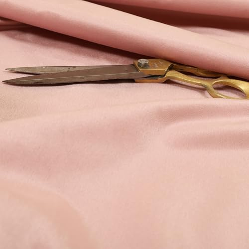 Soft Low Velour Velvet Upholstery Fabric, Pink | By The Metre, Faux Velvet