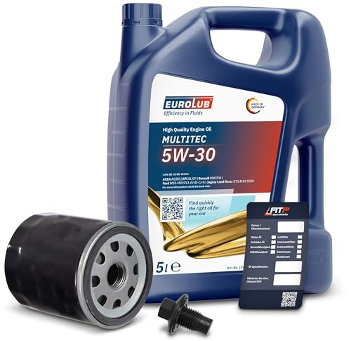 BESTPRICE 1x Ölfilter Filter für Ölwechsel & Motoröl 5l 5W-30 EUROLUB MULTITEC Motoröl Kompatibel mit FORD MONDEO Mk4 (BA7), FOCUS Mk2 (DB_, FCH, DH, DA_, HCP, DP, DA_, FFS, DS)