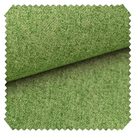 novely® MALCHIN - Flauschiger Polsterstoff im Leinenlook - Robuster Möbelstoff - Pflegeleichte Meterware 1lfm | Farbe: 15 Grün