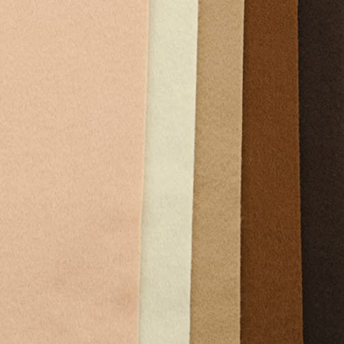 Vaessen Creative Filzplatten 1 mm stark, Set 1 mit 10 Platten, 20 x 30 cm, Bastelfilz in verschiedenen Farbmixen, 5 Farben pro Set zum DIY Basteln, Gestalten und Verzieren