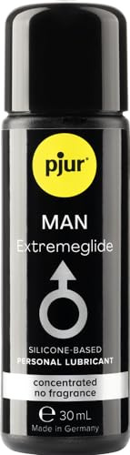 pjur MAN Premium Extremeglide - Highly Concentrated Silicone-Based Personal Lubricant for Men - Extra-Long-Lasting Lubrication (30ml)