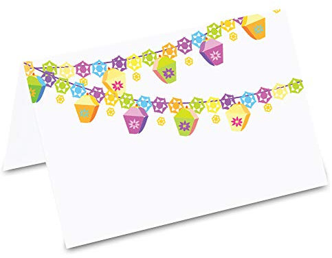 PRICARO Tischkarten Party Girlande, 50 Stück