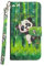 Sunrive Hülle Für Samsung Galaxy S6, Magnetisch Schaltfläche Ledertasche Schutzhülle Etui Leder Case Cover Handyhülle Tasche Schalen Lederhülle MEHRWEG(Panda 2)