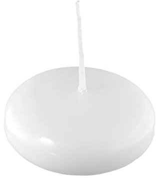 Unbekannt Kerzen, XXL Schwimmkerzen Weiß 5,5 x 8 cm, 8 Stück